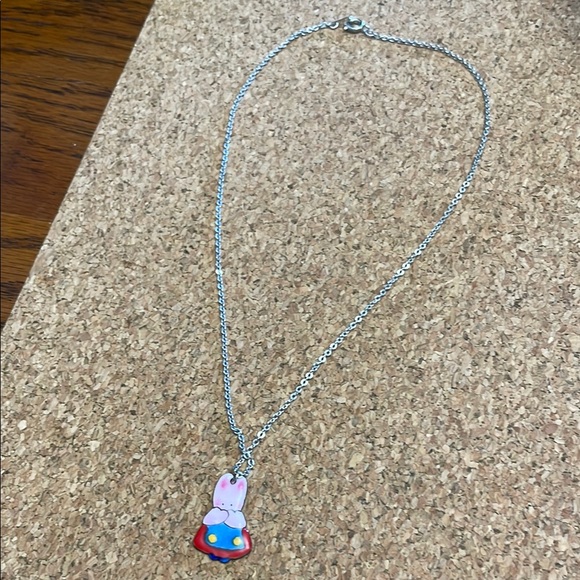Vintage Bunny Pendant Necklace Kids Sanrio Cheery Necklace Pendant Unisex Kawaii - Picture 5 of 7